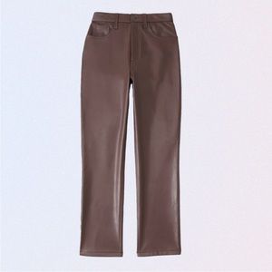 Abercrombie brown leather pants